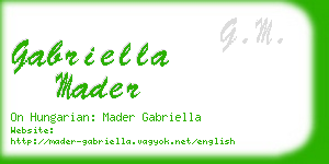 gabriella mader business card